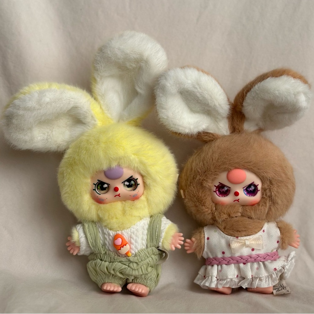 Baby Three Miniature Bunny Yellow & Brown Bundle
